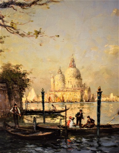 Antiquités - Antoine Bouvard (1870 -1956) - Pair of  beatiful Venetian views